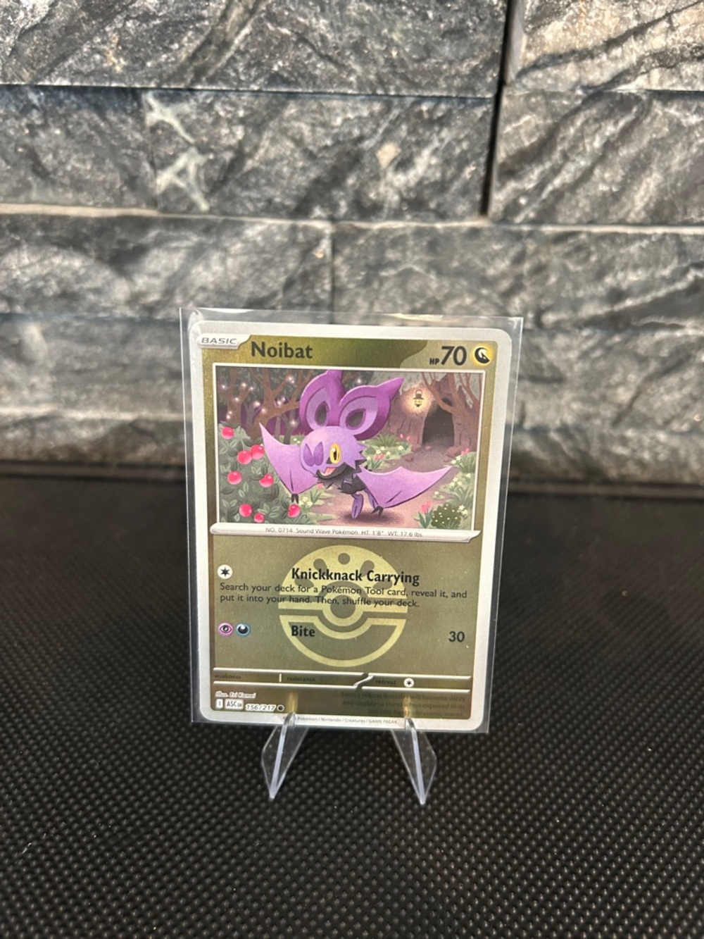 Pokemon Noibat 156/217 Reverse Holo Rare from Ascended Heroes Set M/NM